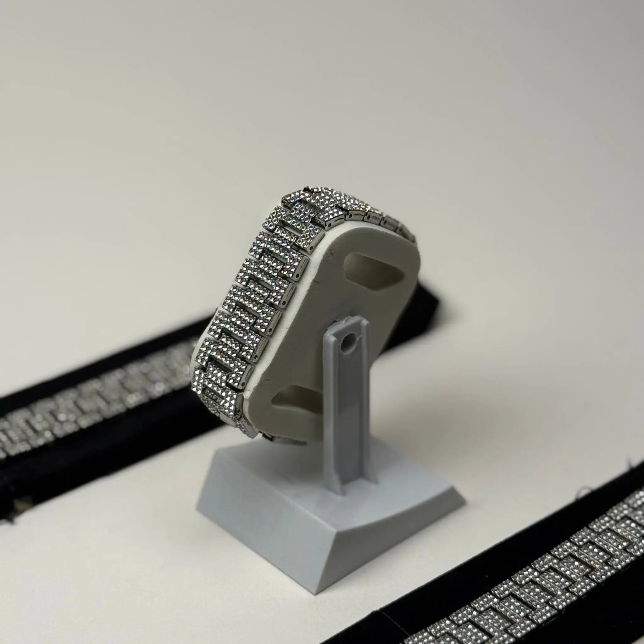 Iced Out Silver Link Bracelet