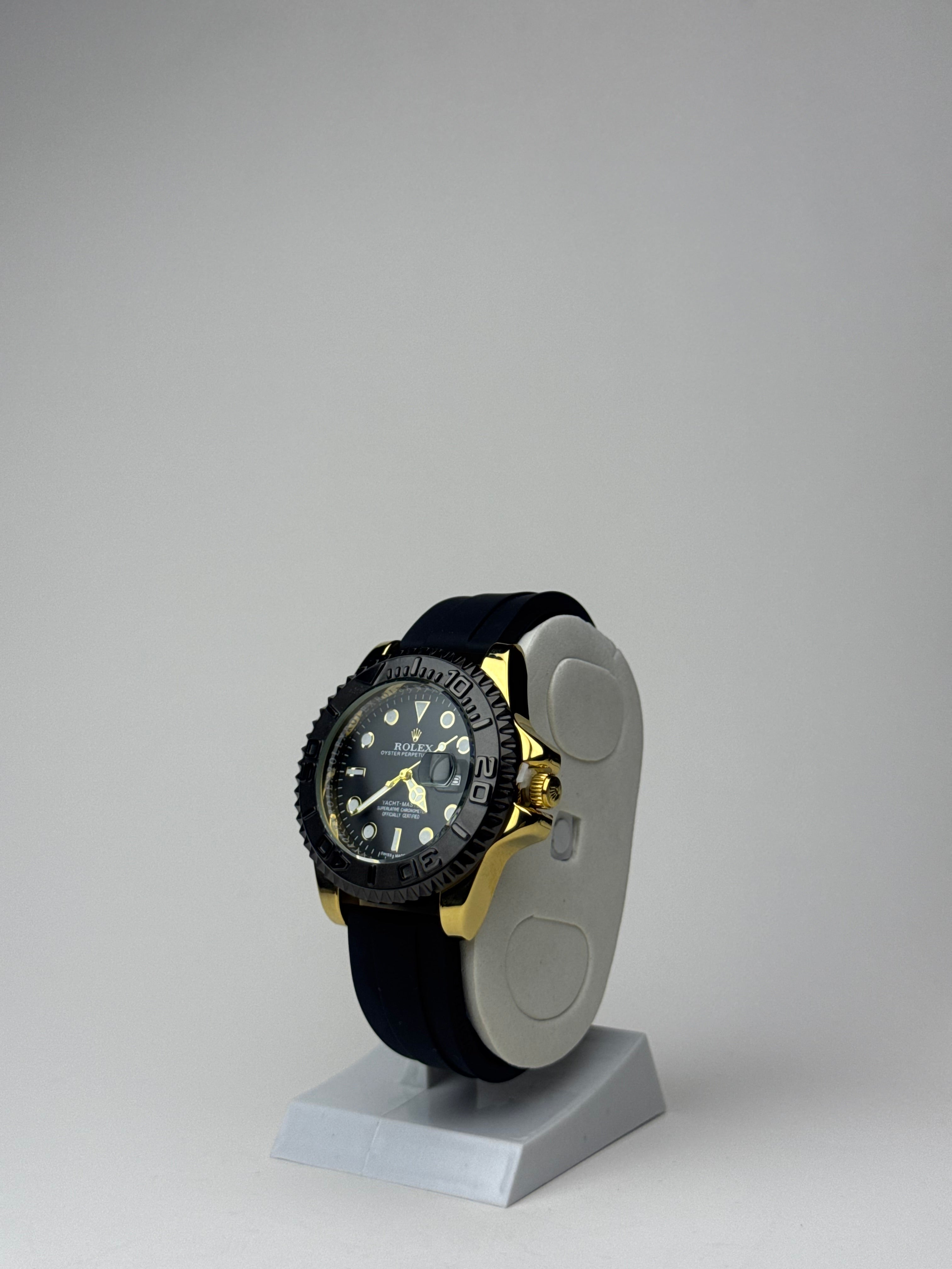 Rolex Yacht-Master Style Watch (Black with Golden) GenVogue