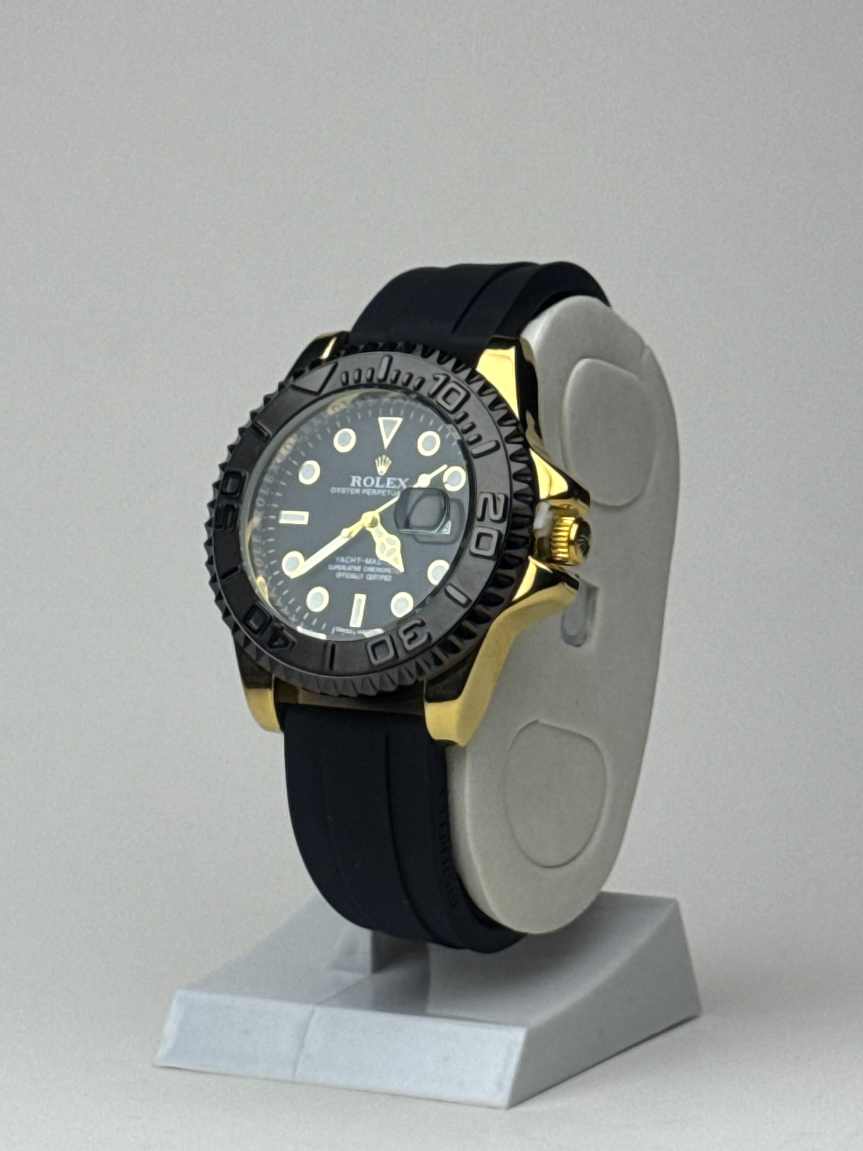 Rolex Yacht-Master Style Watch (Black with Golden) GenVogue