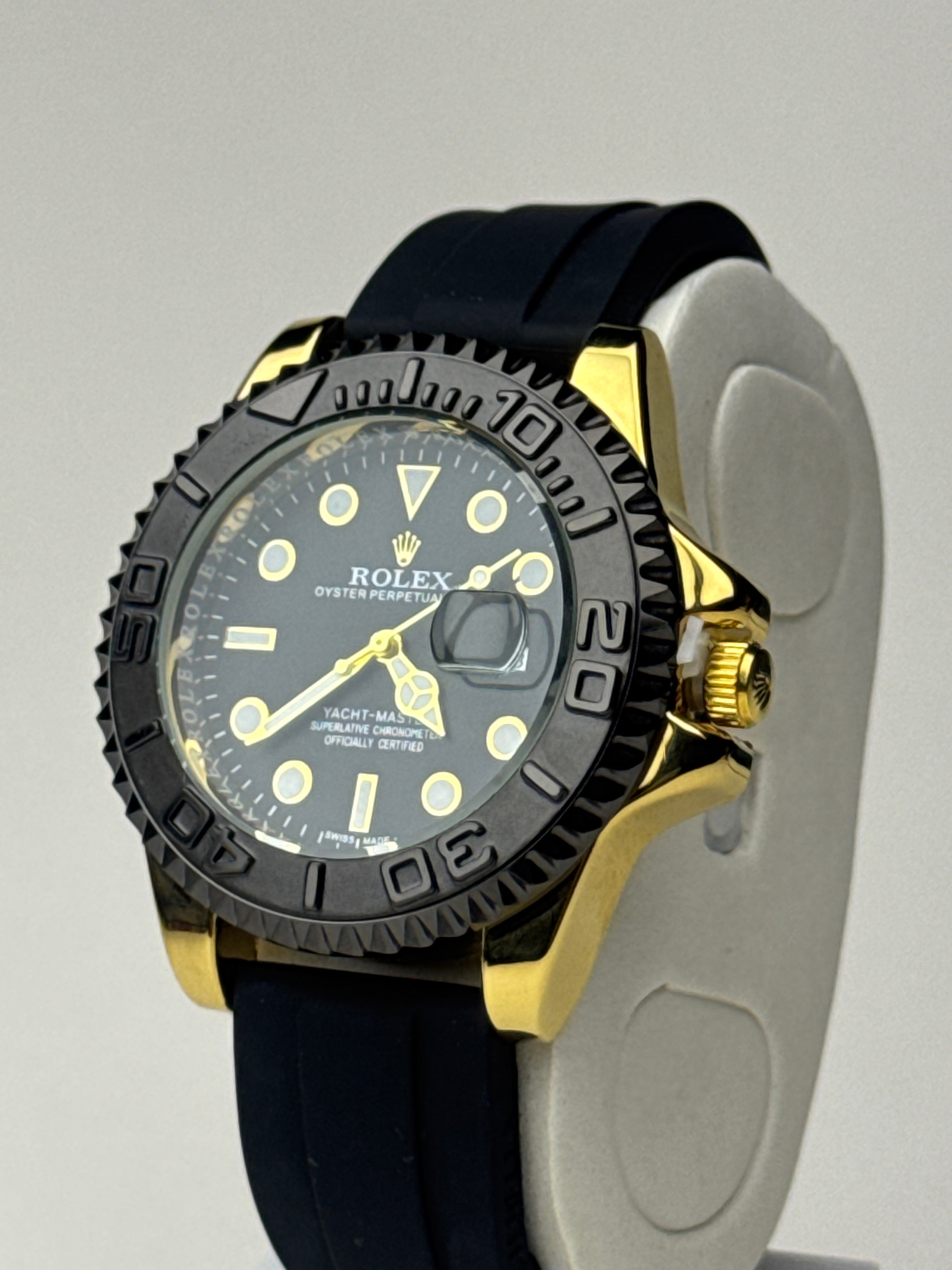 Rolex Yacht-Master Style Watch (Black with Golden) GenVogue