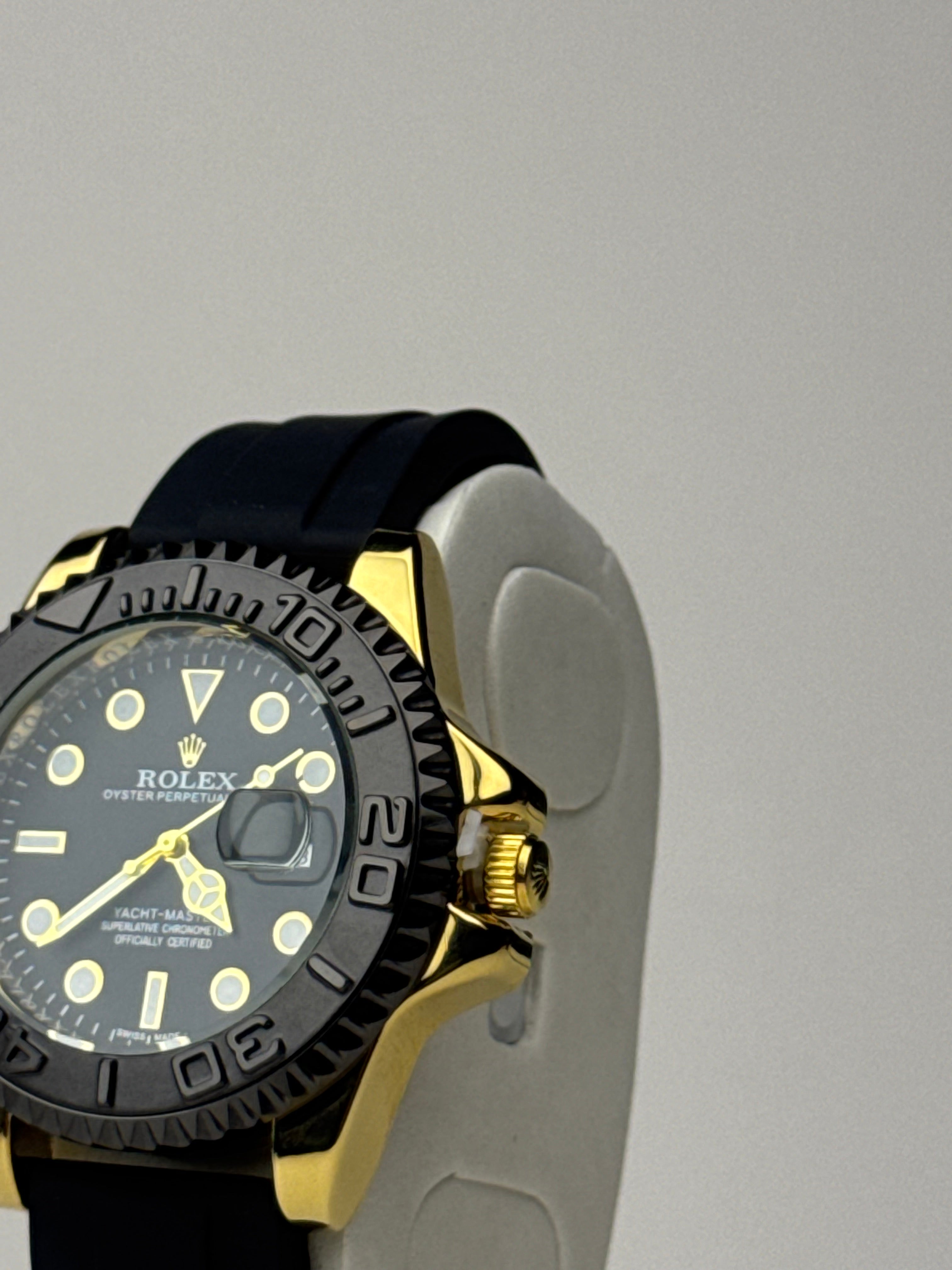 Rolex Yacht-Master Style Watch (Black with Golden) GenVogue