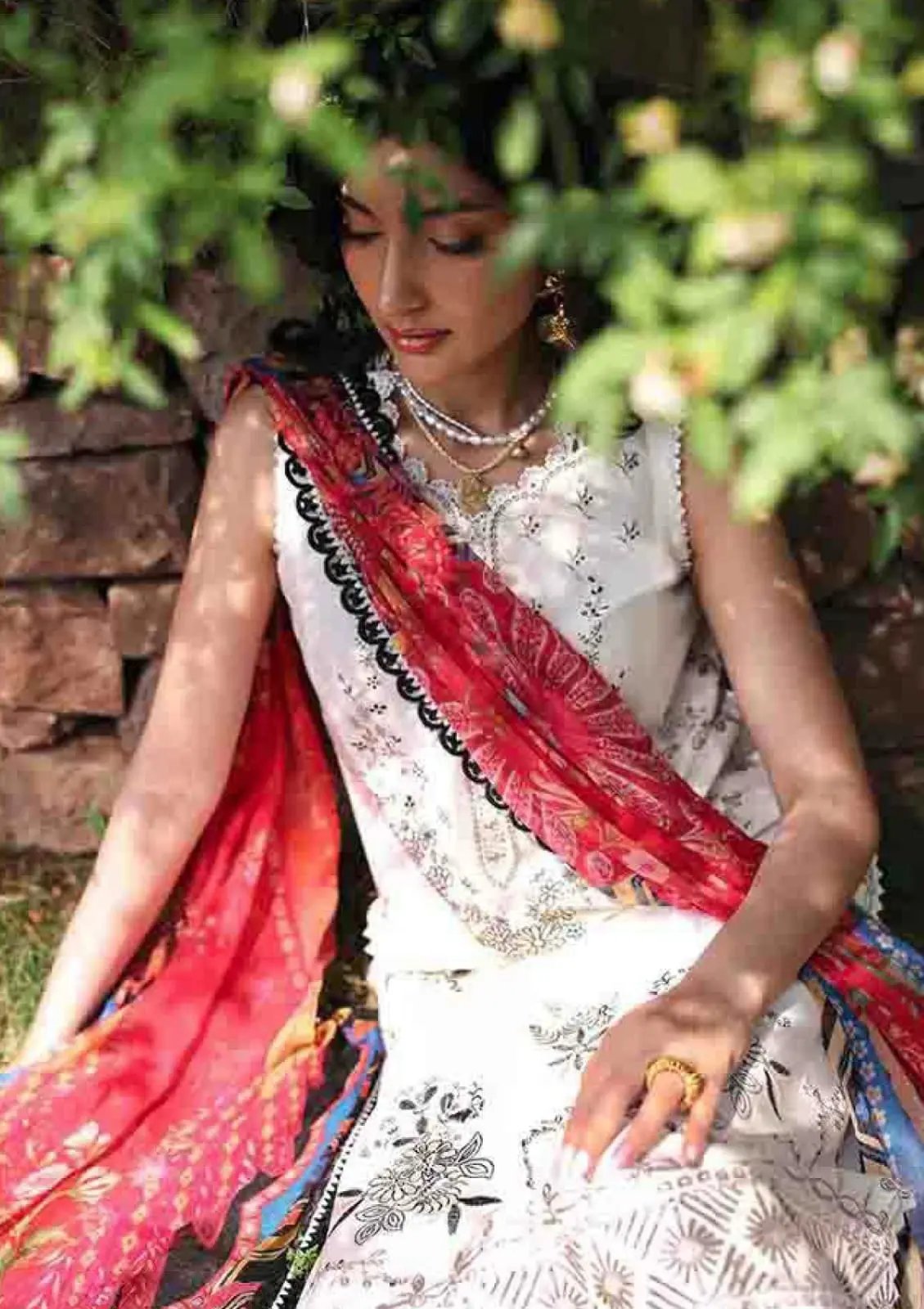 Soft Dhanak 3 Piece Embroidered unstitched with Printed pashmina wool Shawl